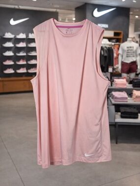 Nike Dri-FIT Tank Top XL Pink Meshed sleeves active wear top